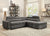 ACME Thelma Gray Polished Microfiber Sectional Sofa Model 50275