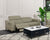 Divani Casa Nella Modern Light Grey Leather Loveseat with Electric Recliners