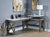 ACME Talmar Marble Top & Weathered Gray Finish Writing Desk Model OF00056