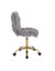 ACME Arundell Gray Faux Fur & Gold Finish Office Chair Model OF00121