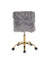 ACME Arundell Gray Faux Fur & Gold Finish Office Chair Model OF00121