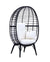ACME Penelope Light Gray Fabric & Black Finish Patio Lounge Chair Model OT01098