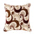 Furniture Of America Swoosh Brown Contemporary 17" X 17" Pillow, Brown (2 In Box) Model PL6002BR-S-2PK