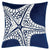 Furniture Of America Jude White/Blue Novelty 20" X 20" Pillow, Indigo (2 In Box) Model PL8083-2PK