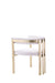 Modrest Pontiac Modern Beige Sherpa & Gold Dining Chair