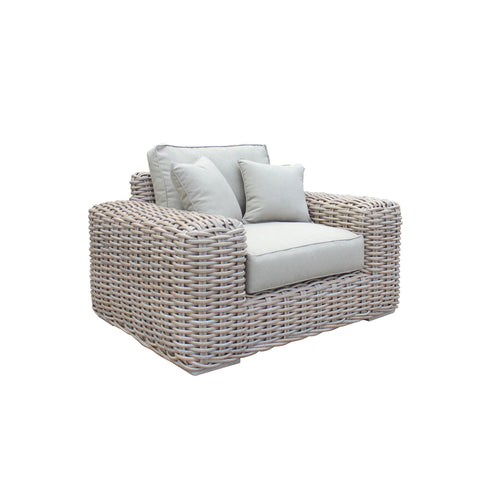 Divani Casa Portugal Outdoor Beige Wicker Sofa Set