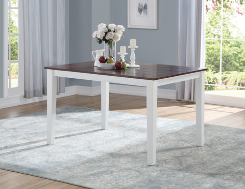 ACME Green Leigh White & Walnut Dining Table Model 77075