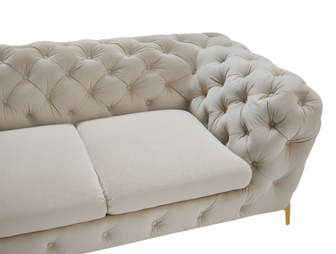 Divani Casa Sheila Transitional Beige Fabric Sofa Set