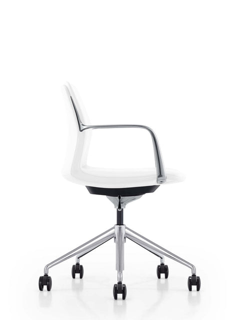 Modrest Sundar Modern White Mid Back Conference Office Chair