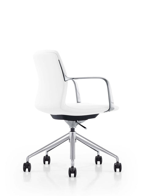 Modrest Sundar Modern White Mid Back Conference Office Chair