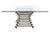 Modrest Crawford Contemporary Clear Glass Square Dining Table