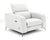 Coronelli Collezioni Turin Italian White Leather Recliner Chair