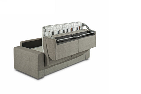 Modrest Made in Italy Urrita Modern Gray Fabric Sofa Bed with Full Size Mattress
