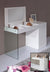 Modrest Volare Modern White Floating Glass Vanity With Mirror
