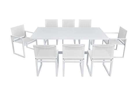 Divani Casa Wake Modern White Outdoor Dining Table