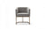 Modrest Yukon Modern Medium Grey Fabric & Antique Brass Dining Chair